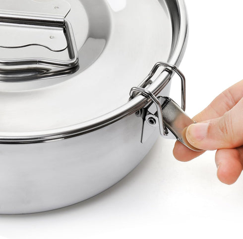 Okllen 18/8 Stainless Steel Flan Mold, 65 Oz Flan Pan with Lid and Handle for Instant Pot