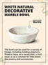 Serene Spaces Living White Marble Bowl - Decorative Multi-Purpose Catchall for Home Decor, Measures 2.25" Wide