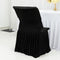 Efavormart Lifetime Folding Chair Cover Black Spandex Pleated Stretch Slipcover with Floor-Length