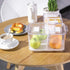 SANNO Vegetable Fruit Storage Containers - Stackable Produce Saver with Lids and Vents for Fresh Produce in Refrigerator