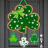 Friday Night St. Patrick's Day Door Sign - Irish Hanging Welcome Board with 3-D Cardboard Green Shamrock Hanger