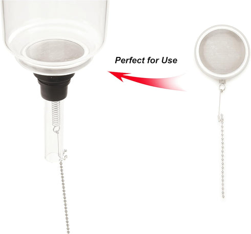 Reusable Coffee Filter for Hario Yama Siphon Coffee Maker & Similar Models, Permanent Stainless Steel & Silicon Rubber