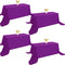 4 Pack Rectangle Tablecloth 90x132Inch Purple Rectangle Tables Washable Polyester Table Cover