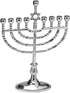 Rite Lite Hanukkah Silver Menorah - Modern & Polished Chanukah Decorations for Jewish Holiday Party Favors