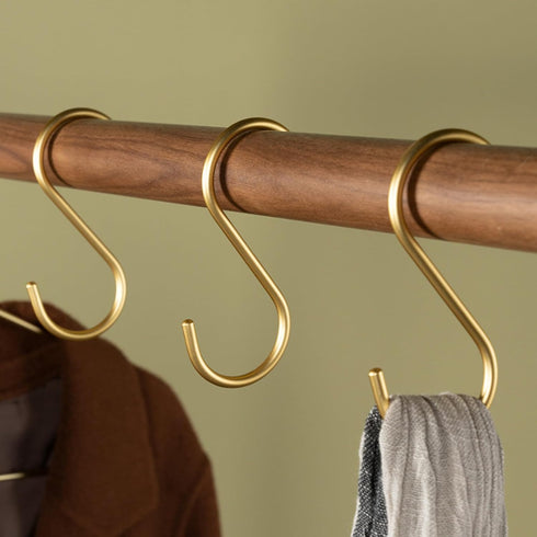 20Pcs Heavy Duty Gold S Hooks, Aluminum Alloy Universal Hooks for Bathroom, Kitchen, Cloakroom, Pots, Pans, Cups