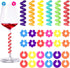 Jolbndcv 30 Pcs Silicone Drink Markers, Wine Glass Charms for Champagne Flutes, Cocktails, Martinis, 3 Shapes