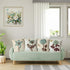 YeeJu Set of 4 Cotton Linen Floral Decorative Throw Pillow Covers 20x20 Inch for Home Decor