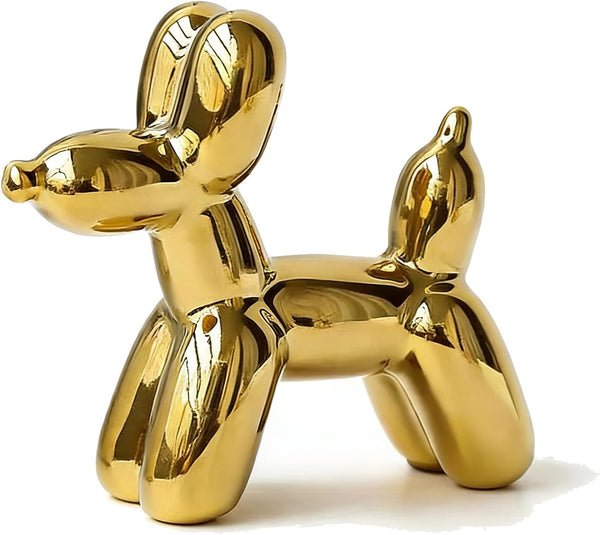 DANELYNN Modern Balloon Dog Decorative Sculpture,Ceramic Dog Figurines Statues Contemporary Art Decor for