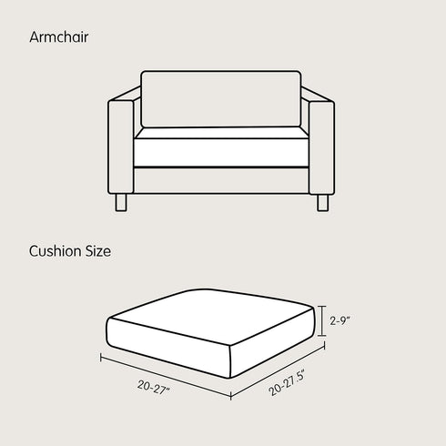 SUBRTEX Couch Slipcover | RV Seater Slip Loveseat Stretch Durable Sofa Cushion Cover for Livingroom, Small, Blue