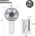 mollie 3-Inch Mini USB Rechargeable Portable Handheld Fan 3-Speeds Battery Operated Small Foldable Quiet Pocket Hand Personal Cooling Fan for Women Makeup Travel Camping Outdoor Office Home Indoor by mollie