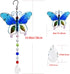 Andiker Crystal Suncatchers Hanging, Stained Glass Butterfly Crystal Ball Prisms Ornament, Rainbow Maker Home Dcor