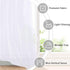 Hiasan White Sheer Curtains, 84 Inches Long with Tiebacks, Lightweight Voile Grommet Window Curtains, Set of 2 Panels