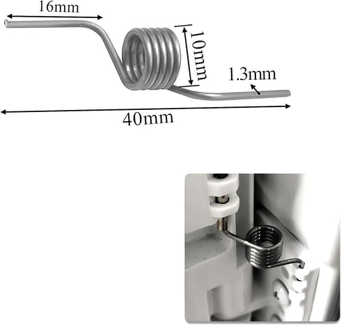 DUODUO 2 Pack Refrigerator French Door Counterclockwise Wrapped Spring Heavy-Duty Replacement for LG/Kenmore Models