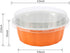 Beasea Disposable Ramekins for Baking, 8 oz 50 Pack Aluminum Foil Cups with Lids, Disposable Creme Brulee Muffin Cupcake Baking Cup Mini Pudding Cups for Party Wedding Birthday - Orange by Beasea