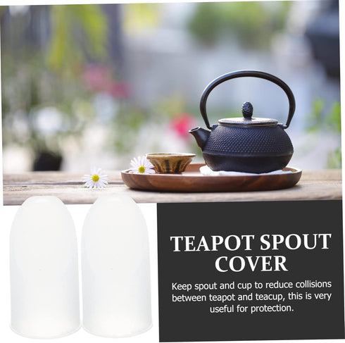 4pcs Ceramic Teapot Spout Dust Cover, Silicone Case Pour Spout Caps for Home Kettle Spout Protection
