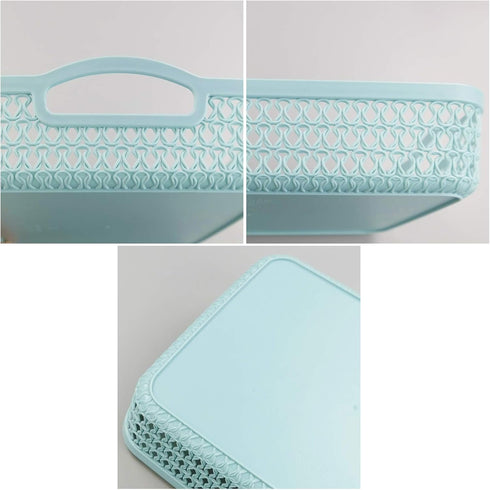 Weaving Plastic Baskets, Set of 6 A4 Paper Storage Trays