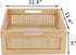 YRMT Wood Storage Crate Basket - Rustic Wooden Container for Organizing, Decorative Bamboo Box with Handles 11.4" x
