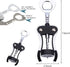 Foho Wine Opener, Multifunctional Wing Corkscrew for Wine and Beer Bottles, Luxury Waiter Corkscrew Set, Black