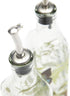 CEDAR HOME 17oz Olive Oil Bottle Set, Glass Dispenser with Stainless Steel Leak Proof Pourer Spout for Cooking or Salad