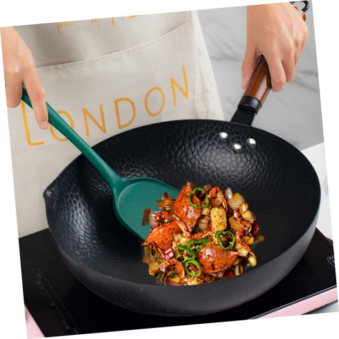 Zerodeko 1 Set Silicone Spatula Cooking Spatula Slotted Skimmer Silicone Straining Ladle Silicone Nonstick Spatula Silicone Slotted Spoon Colander Drain Wok Shovel To Clamp Tool by Zerodeko