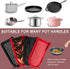 4Pcs Silicone Hot Handle Sleeve - Heat Resistant Pot Handle Covers for Cast Iron Pans, Metal Pots, Griddles