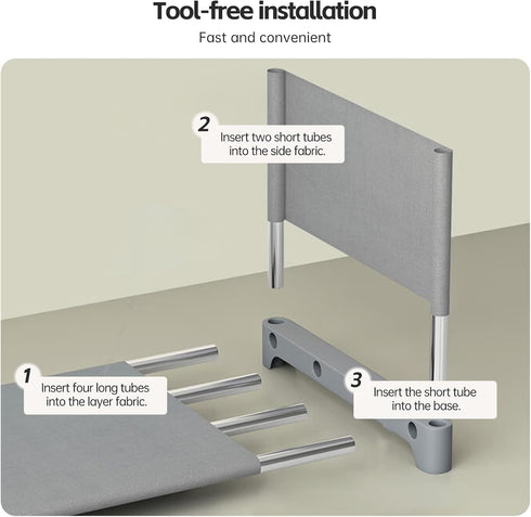 4-Cube Closet Storage Organizer Shelf Tool-Free Assembly Cube Bookcase for Bedroom, & Small Spaces, Bookshelf Organizer