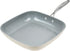 Goodful Ceramic Nonstick 11 Inch Grill Pan, Dishwasher Safe, Comfort Grip Stainless Steel Handle, Cream