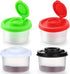 4 Pcs Mini Salt and Pepper Shakers Set, Plastic Pepper Shaker with Lid, Clear Spice Jars for Travel Camping Kitchen