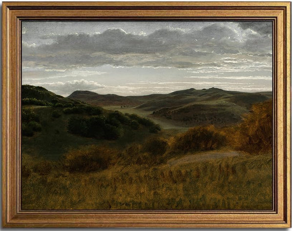 KBKBART Gold Framed Vintage Landscape Wall Art Home Decor, Retro Mountain Painting Prints for Living Room and Bedroom