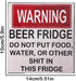 Warning Beer Fridge Magnet Funny Warning Sign Magnet Stickers DO NOT Put Food,Water,OR Other Shit in This Fridge Refrigerator Magnets Kitchen Accessories, Kitchen Accessories, Beer Fridge Magnet
