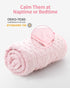 Mr. Sandman 2LBS Weighted Blanket, 20 x 30 Inches, Pink Minky Dots Heavy Blanket with Glass Beads, Soft and Cooling for