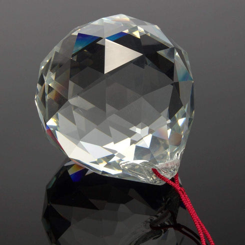 Petrichor Feng Shui Clear Crystal Hanging Ball for Good Luck & Prosperity - Home Decoration (70MM)