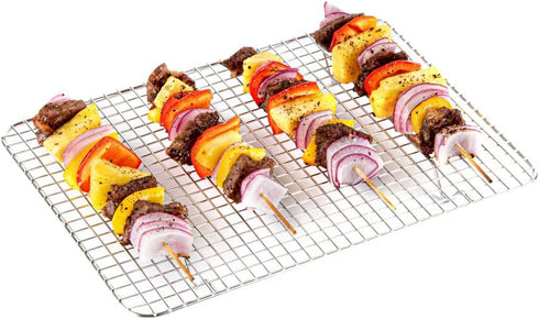 Restaurantware Met Lux Heavy-Duty Wire Baking Rack, 8.5 x 12 Inch, Fits Quarter Size Sheet Pan, Stainless Steel