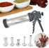 GGYCASE 5 Nozzles 3 Large Capacity Stainless Steel Jerky Gun Kits, Sausage Stuffer Machine, Meat Gun, Beef Jerky Maker