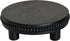 Farmhouse Beaded Wood Tray Risers for Display, 7.6” Wooden Decorative Tray for Kitchen Home Decor, Display Pedestal Stand for Countertop, Black Round Wood Riser for Soap Dish