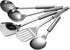 5 PCS Cooking Utensils Set, Stainless Steel Kitchen Gadgets, Includes Slotted Spoon, Slotted Spatula, Large Spoon, Soup