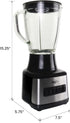 Total Chef 6-Speed Countertop Blender, 6 Cup Glass Jar, 500 W, Stainless Steel Blades, Auto-Clean Function