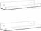 2 Pack Clear Acrylic Shelves for Wall with Adhesive,15 Inch No Drill