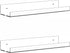 2 Pack Clear Acrylic Shelves for Wall with Adhesive,15 Inch No Drill