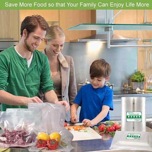 MakMeFre 100 Pint Size 4mil Vacuum Sealer Bags for Food, Heavy Duty, BPA Free, Sous Vide Safe, 6x10 Inch