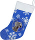 Caroline's Treasures LH9296-CS Weimaraner Winter Snowflakes Holiday Christmas Stocking, Fireplace Hanging Decor