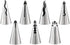 A Set of 7pcs Stainless Steel Russian Ruffle Skirt Icing Piping Tips Nozzles for Cake Decorating Baking Tool