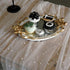 Table Runner for Wedding Arch Decorations - Bridal Shower Decor Fabric with Embroidered Sheer White Tablecloth for