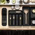 Madesmart Classic 5-Slot Knife Holder Storage Mat, Soft-Grip Kitchen Knife Block, Carbon