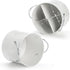 4 Compartment Kitchen Utensil Holder - 5.7 Inch Large Metal Caddy for Countertop, Removable Divider, White