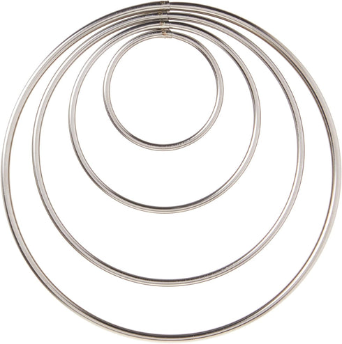 Ateco 4 Piece Round Cutters Set, Stainless Steel, Plain Edge in Graduated Sizes