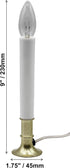 Creative Hobbies Electric Window Candle Lamp - Brass Plated Base, Dusk to Dawn Sensor, Ready to Use!