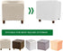 Lussenwert Ottoman Cover Square Stretch Knitted Jacquard Square Ottoman Cover Square Storage Ottoman Cover Thick