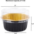 DEAYOU 100 Pieces Baking Cups with Lids, 3" Cupcake Tin Pan Holder for Pudding, Souffle, Party, Wedding, Black Gold Color