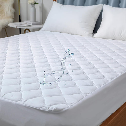 Waterproof Quilted RV Bunk Mattress Protector Pad for 30 x 75 Narrow Twin Camper Bed, Padded Cot Size Cover